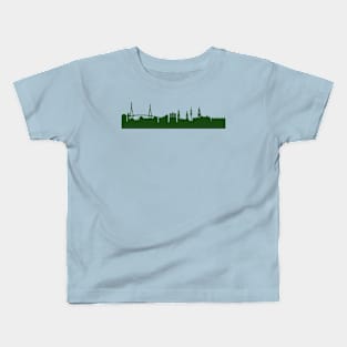 HAMBURG skyline in forest green Kids T-Shirt